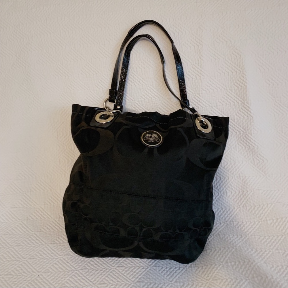 Coach Alex Signature Black Hobo Bag